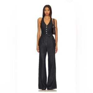 Amanda Uprichard Denim Jumpsuit SZ Small